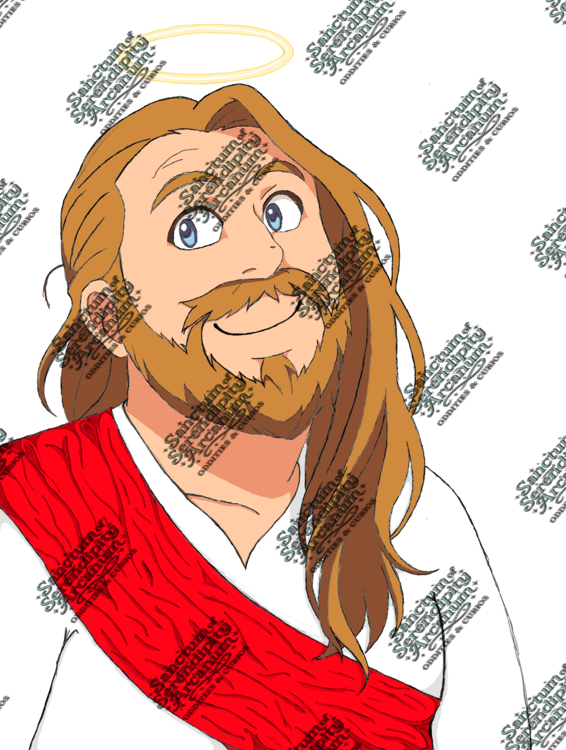 Jesus PNG Tuber closed mouth